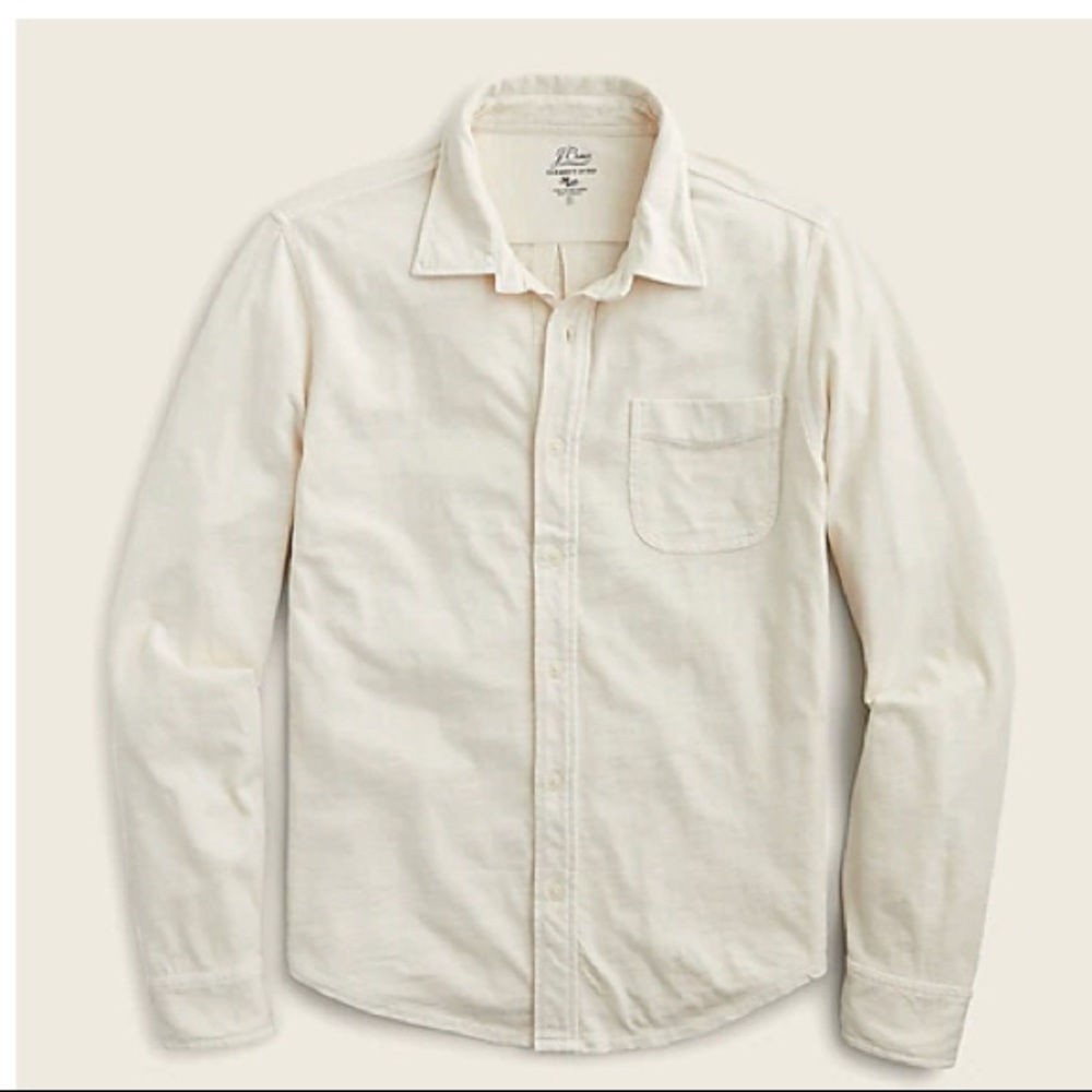 J crew Garment-dyed Harbor shirt - slim medium, NWOT. “Natural color”